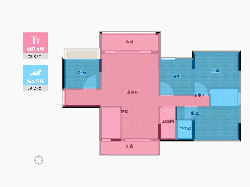 广东省-梅州市-龙腾一品-115.00-户型库-动静分区