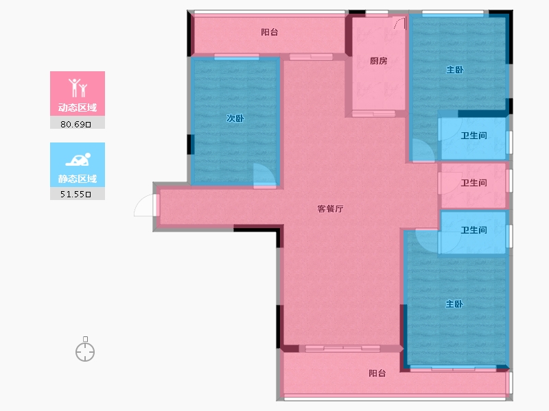 广东省-清远市-君廷湖山-118.11-户型库-动静分区