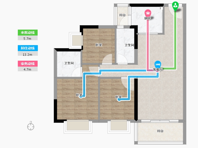 广东省-东莞市-颐景湾畔-77.87-户型库-动静线