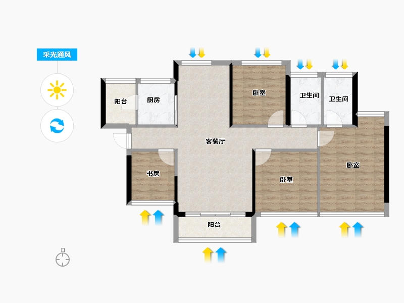 广东省-东莞市-德洲城-89.78-户型库-采光通风