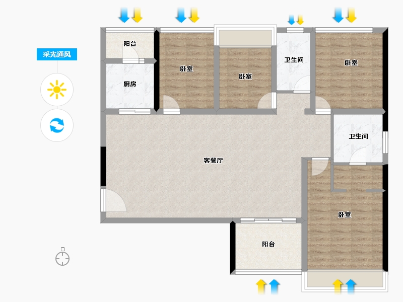 广东省-深圳市-君胜熙珑山-119.41-户型库-采光通风