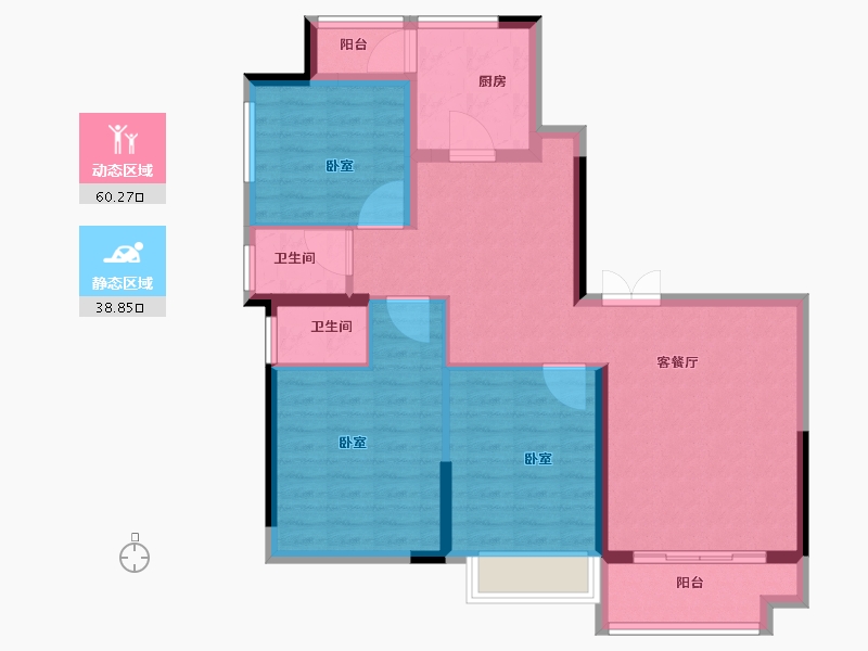 广东省-梅州市-梅州奥园集一广场-88.56-户型库-动静分区