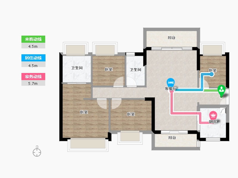 广东省-东莞市-时代天境-86.96-户型库-动静线