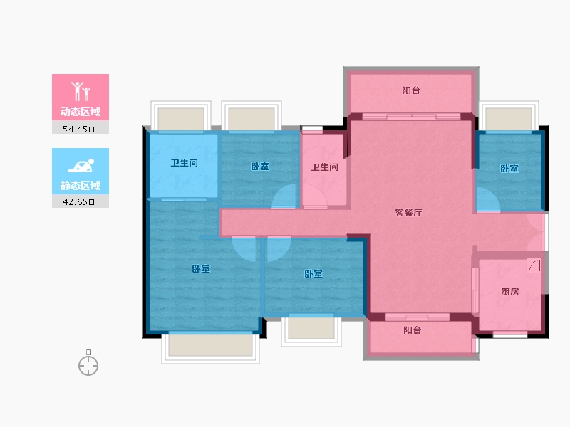 广东省-东莞市-时代天境-86.96-户型库-动静分区