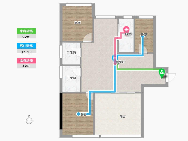 广东省-东莞市-德洲城-81.85-户型库-动静线