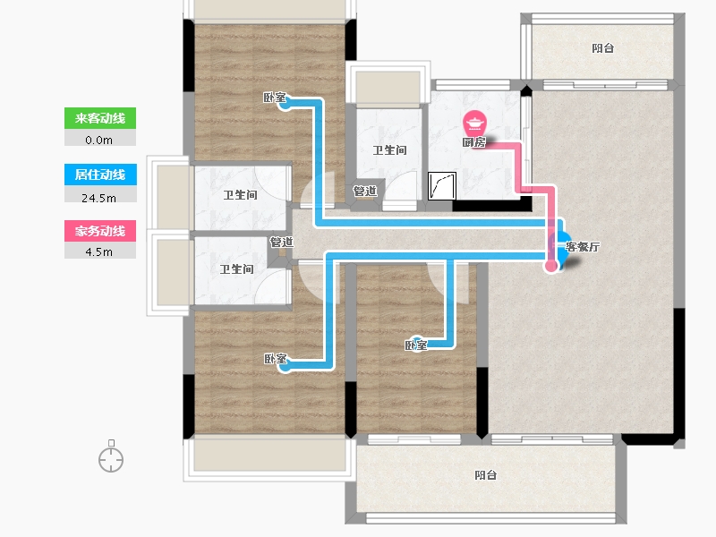 广东省-梅州市-芹洋观邸-99.98-户型库-动静线