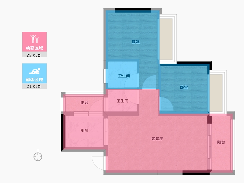 广东省-梅州市-梅花又一城-49.26-户型库-动静分区