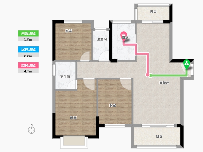 湖北省-咸宁市-三胜首府-94.00-户型库-动静线