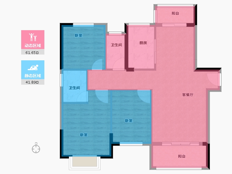 湖北省-咸宁市-三胜首府-94.00-户型库-动静分区