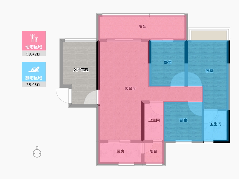 广东省-梅州市-锦绣山水城-98.96-户型库-动静分区