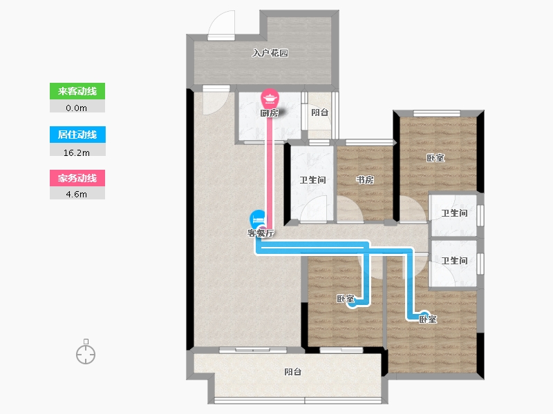 广东省-梅州市-锦绣山水城-115.85-户型库-动静线