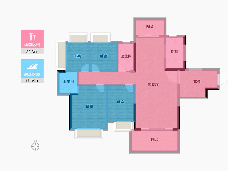 广东省-东莞市-锦多宝吉祥龙-116.16-户型库-动静分区