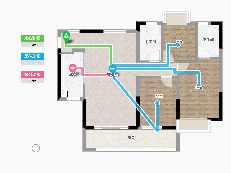 广东省-东莞市-樟城华轩-81.49-户型库-动静线