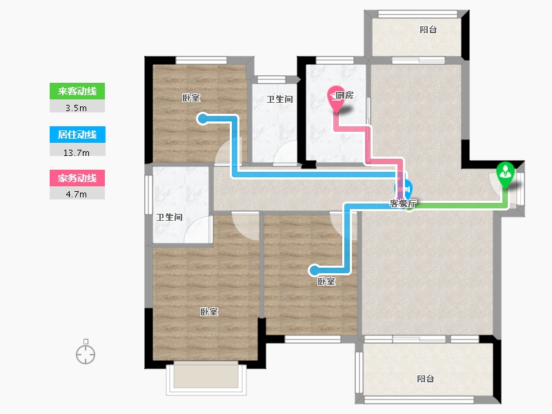 湖北省-咸宁市-三胜首府-97.00-户型库-动静线