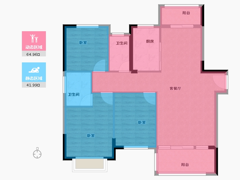 湖北省-咸宁市-三胜首府-97.00-户型库-动静分区