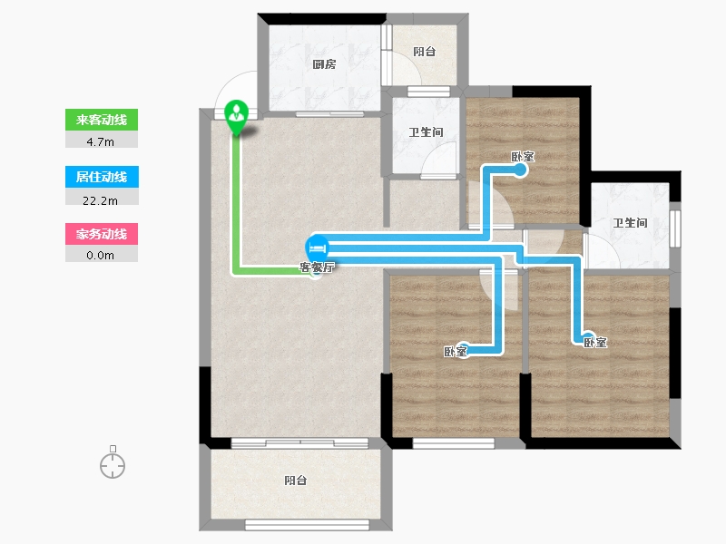 湖南省-郴州市-公园华府-82.16-户型库-动静线