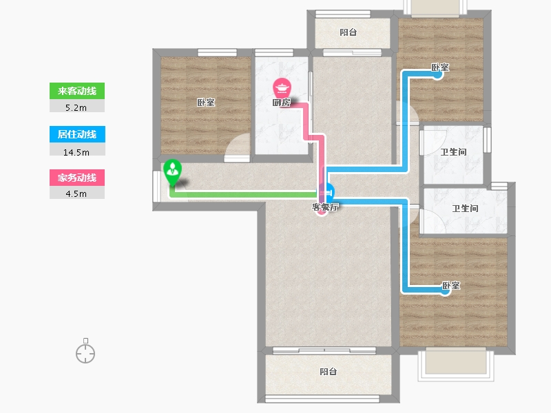 湖北省-咸宁市-始峰悦府-88.21-户型库-动静线