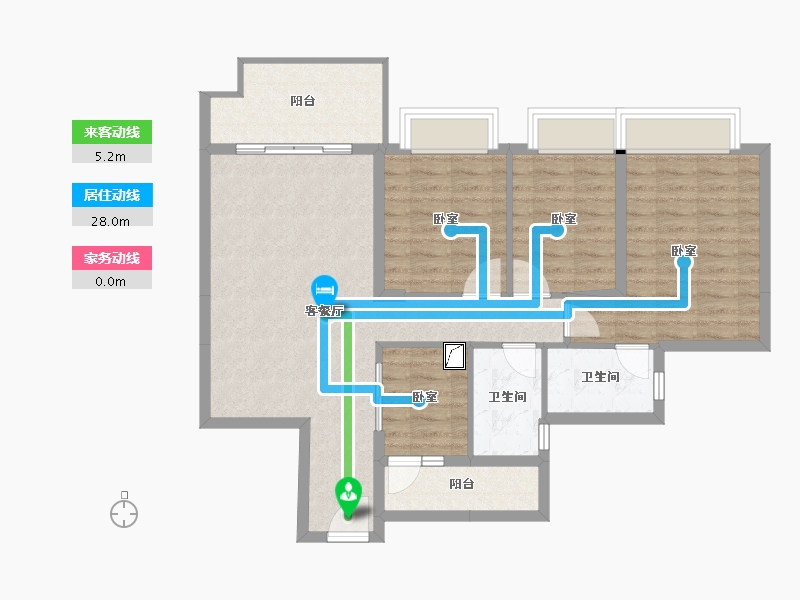 湖南省-郴州市-临武碧桂园-91.35-户型库-动静线