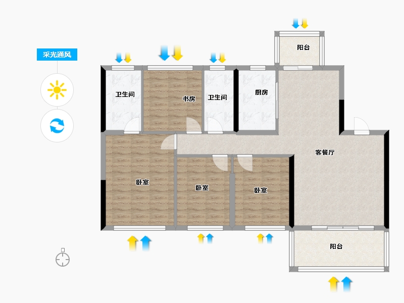 广东省-河源市-华达新苑-113.57-户型库-采光通风