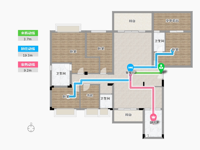 湖南省-郴州市-临武碧桂园-182.96-户型库-动静线