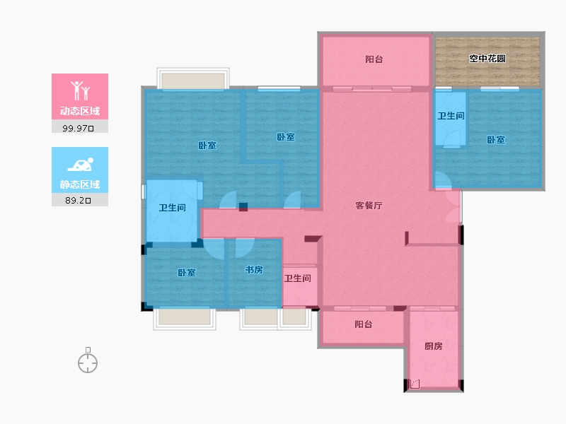 湖南省-郴州市-临武碧桂园-182.96-户型库-动静分区