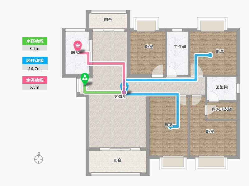 湖北省-咸宁市-始峰悦府-118.86-户型库-动静线