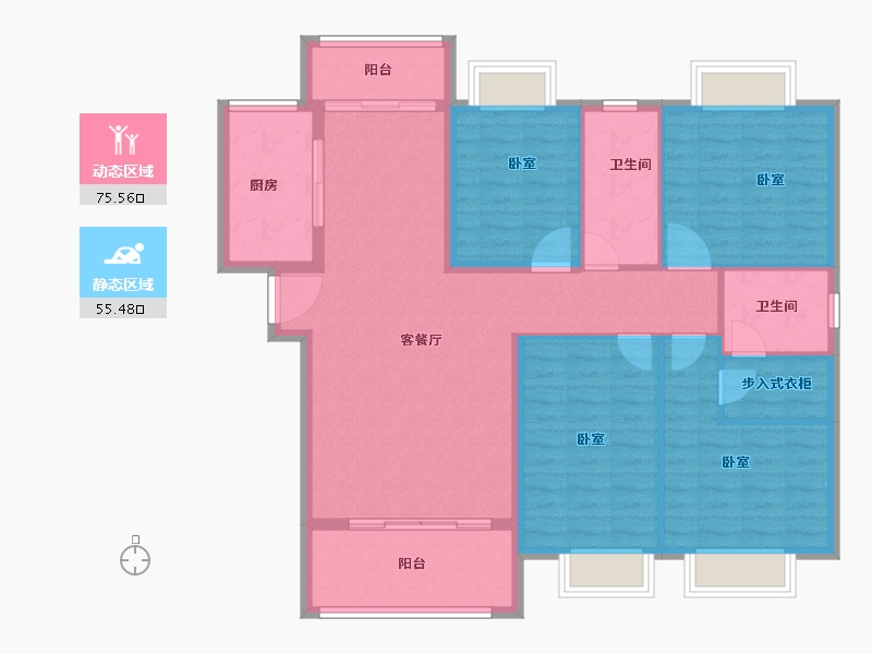 湖北省-咸宁市-始峰悦府-118.86-户型库-动静分区