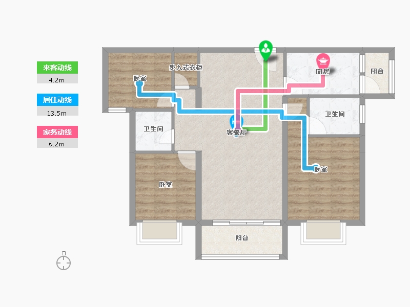 湖北省-咸宁市-始峰悦府-79.00-户型库-动静线