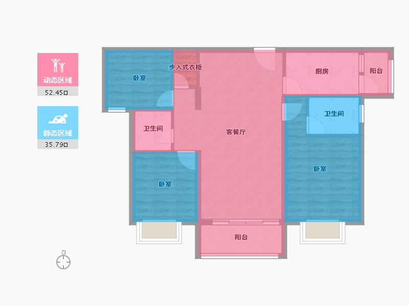 湖北省-咸宁市-始峰悦府-79.00-户型库-动静分区