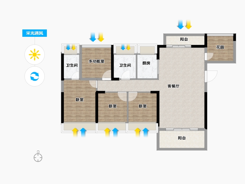 湖南省-衡阳市-俊景·万和城-121.02-户型库-采光通风