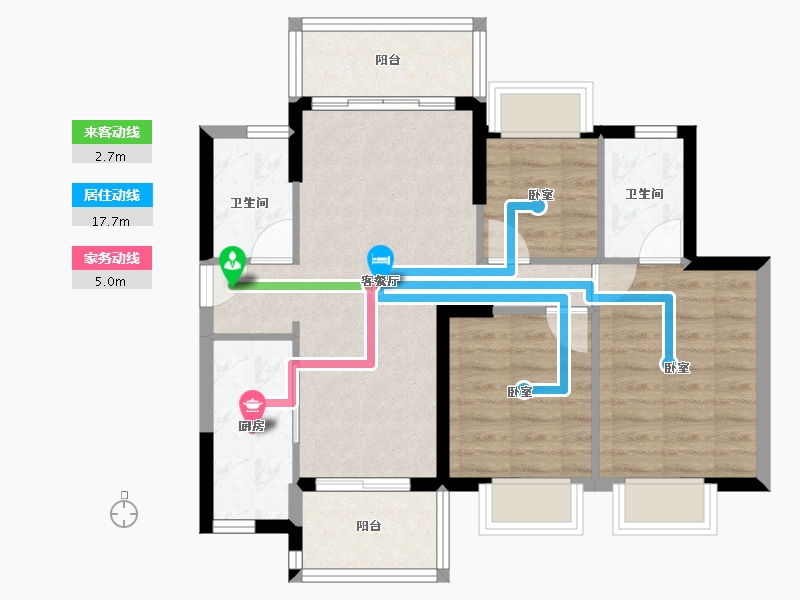 广东省-东莞市-时代倾城-72.28-户型库-动静线