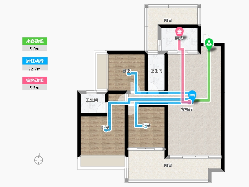 湖南省-衡阳市-中城绿洲-95.08-户型库-动静线