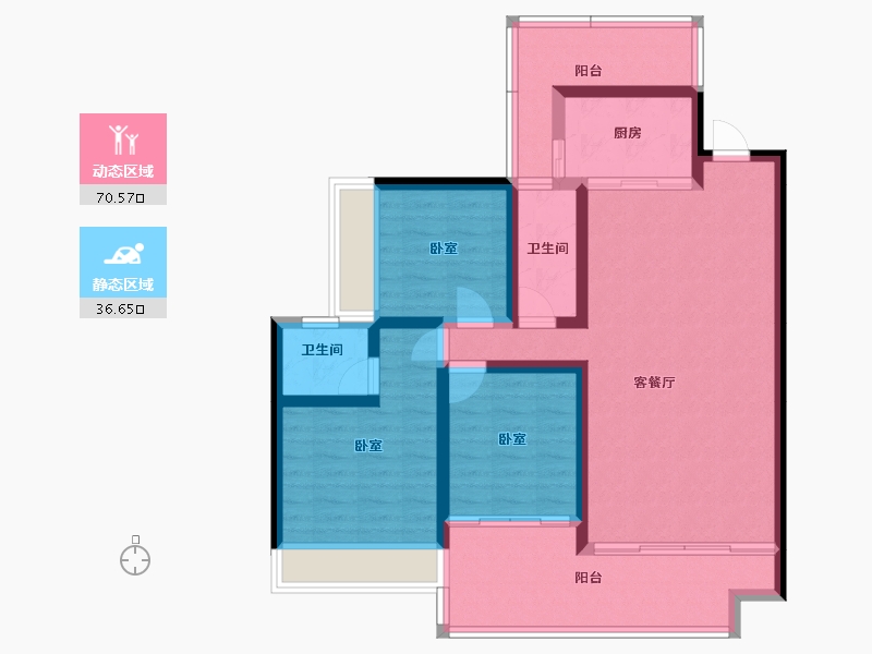 湖南省-衡阳市-中城绿洲-95.08-户型库-动静分区