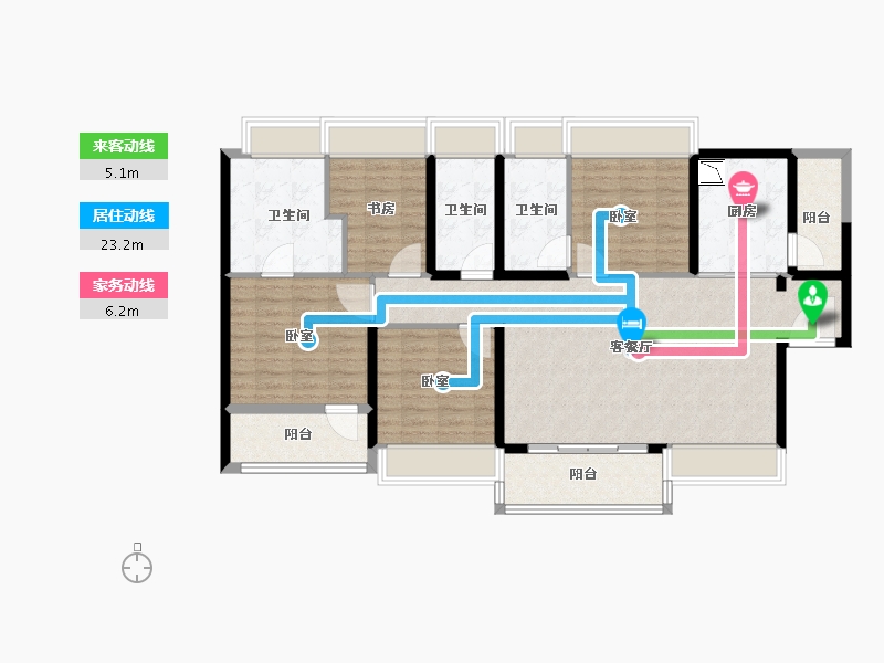 广东省-深圳市-大悦城·天玺壹号住宅-116.00-户型库-动静线