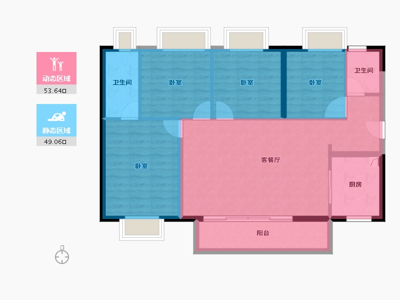 广东省-东莞市-时代天境-92.91-户型库-动静分区