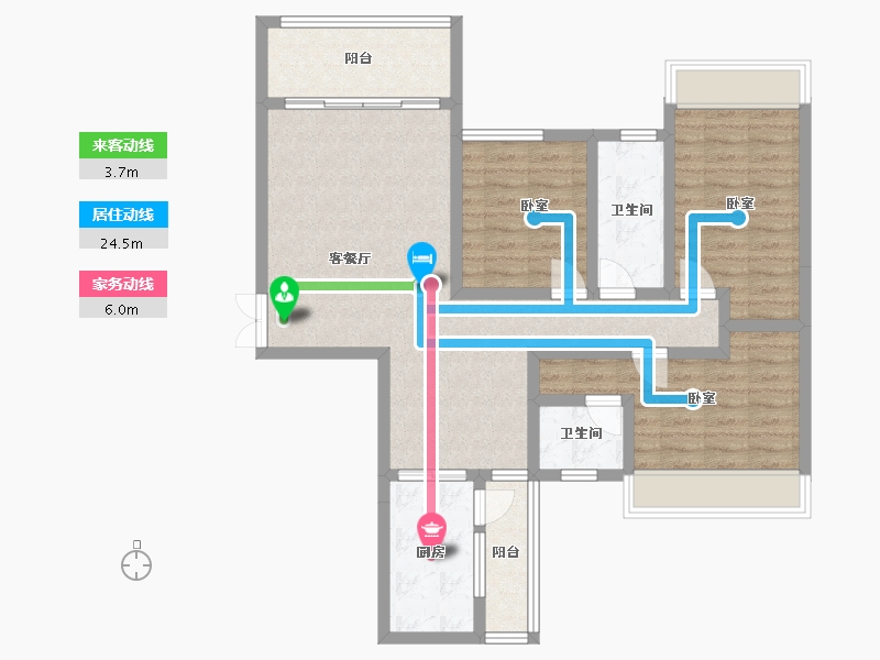 湖南省-衡阳市-中城绿洲-94.33-户型库-动静线