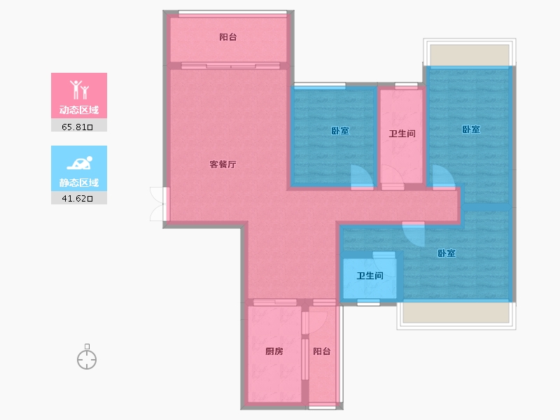 湖南省-衡阳市-中城绿洲-94.33-户型库-动静分区