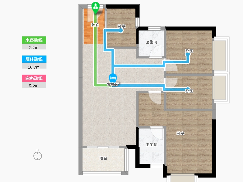 广东省-东莞市-阳光城愉景湾-73.53-户型库-动静线