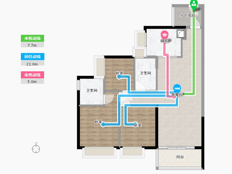 广东省-东莞市-时代荟-77.39-户型库-动静线