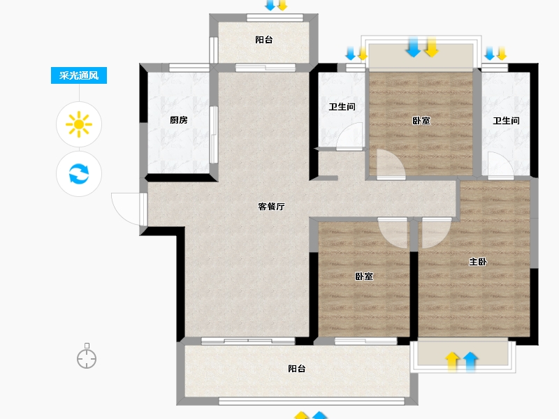 湖南省-郴州市-中铁岭南府-98.03-户型库-采光通风