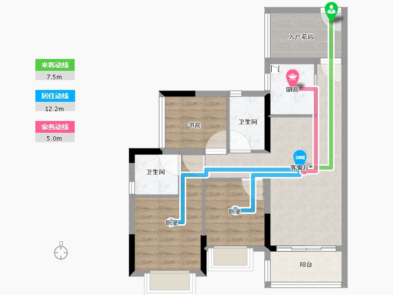 广东省-广州市-越秀东坡-68.01-户型库-动静线