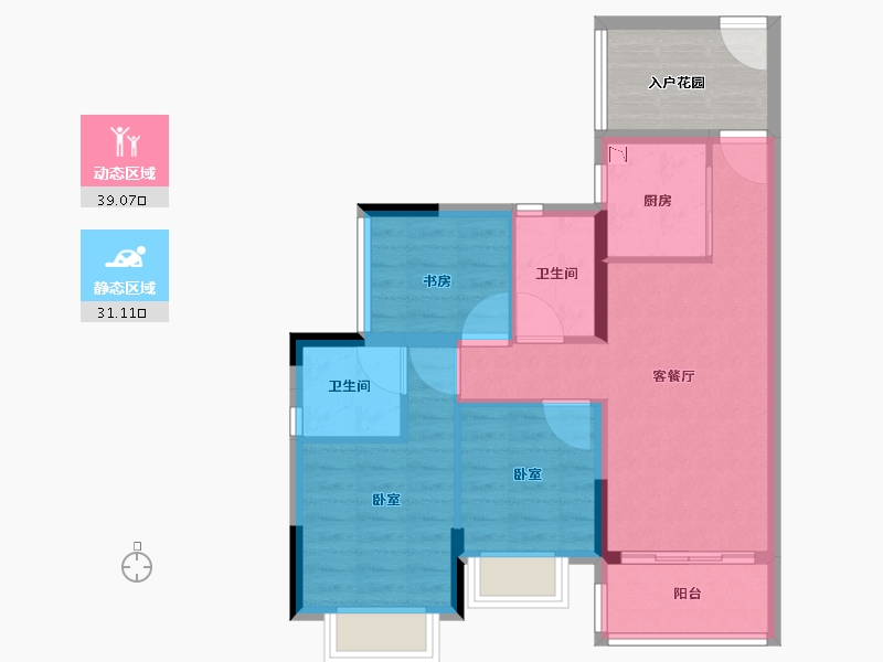 广东省-广州市-越秀东坡-68.01-户型库-动静分区