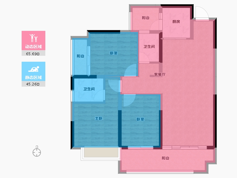 湖南省-郴州市-中铁岭南府-99.37-户型库-动静分区