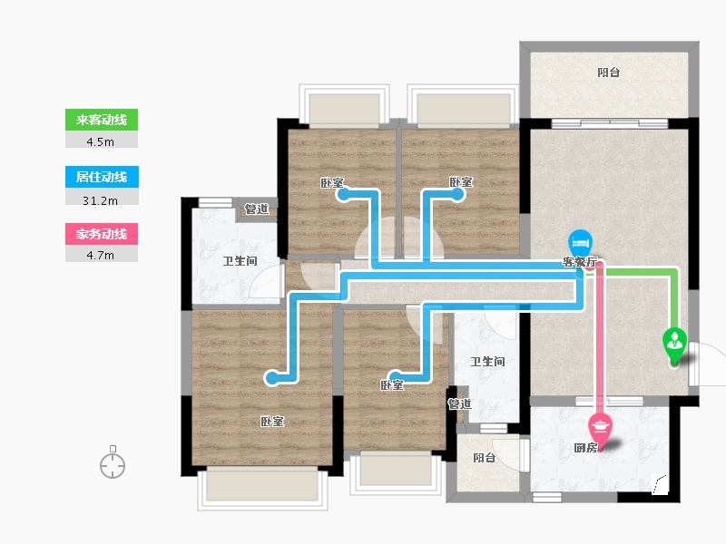 广东省-韶关市-韶关恒大城-98.00-户型库-动静线