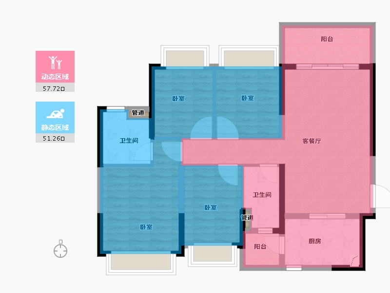 广东省-韶关市-韶关恒大城-98.00-户型库-动静分区