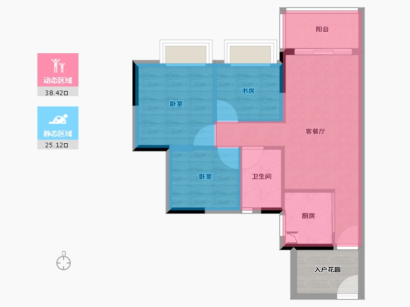 广东省-广州市-越秀东坡-61.00-户型库-动静分区