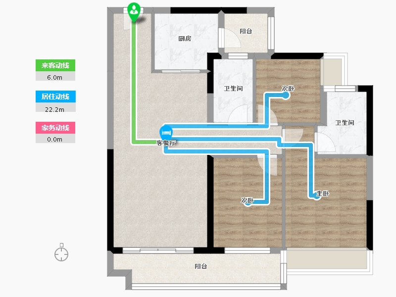 广东省-阳江市-敏捷云锦华府-88.06-户型库-动静线