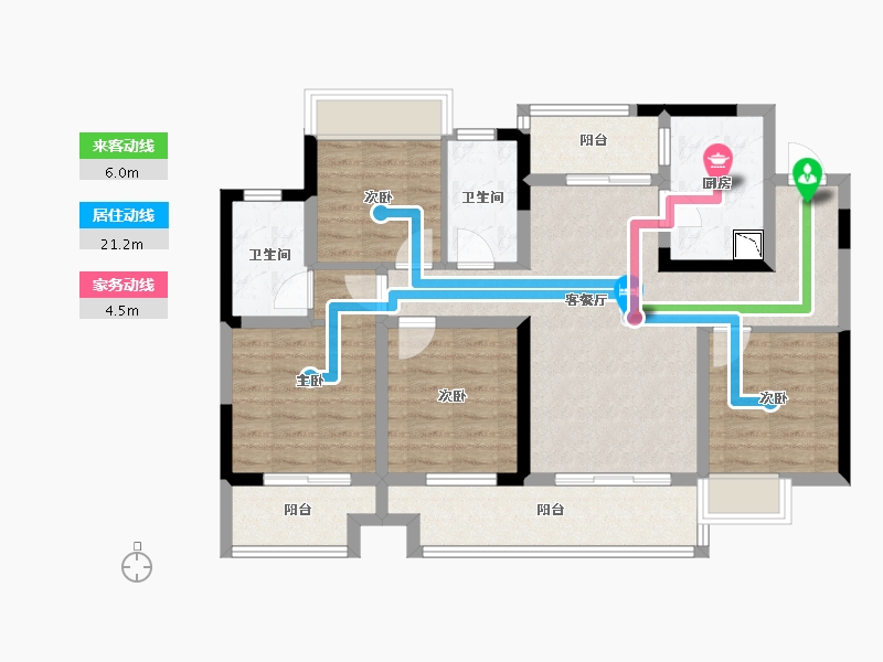 四川省-成都市-光华瑞廷-95.03-户型库-动静线