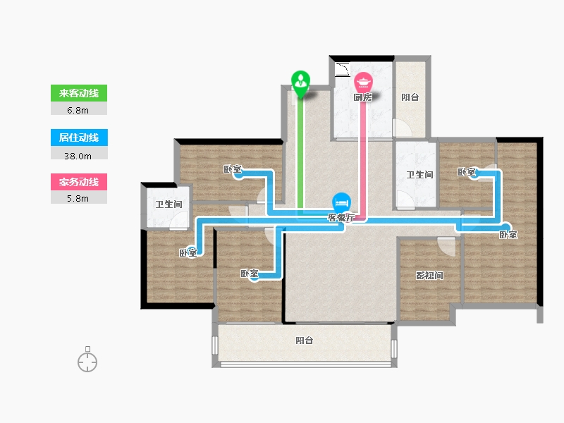 广东省-广州市-碧桂园合景美的阅江府-150.49-户型库-动静线