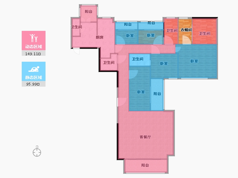 广东省-深圳市-华侨城新天鹅堡-234.00-户型库-动静分区